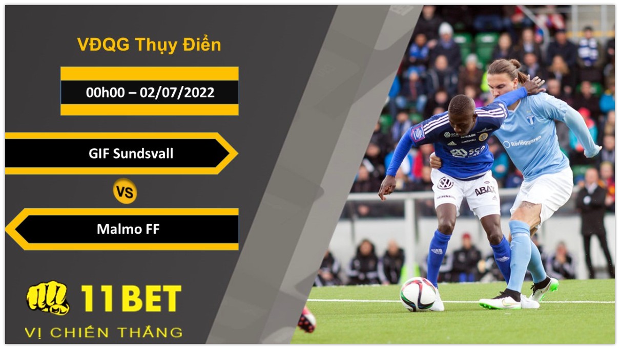 11BET Soi kèo GIF Sundsvall vs Malmo FF , 00h00, 02/07/2022