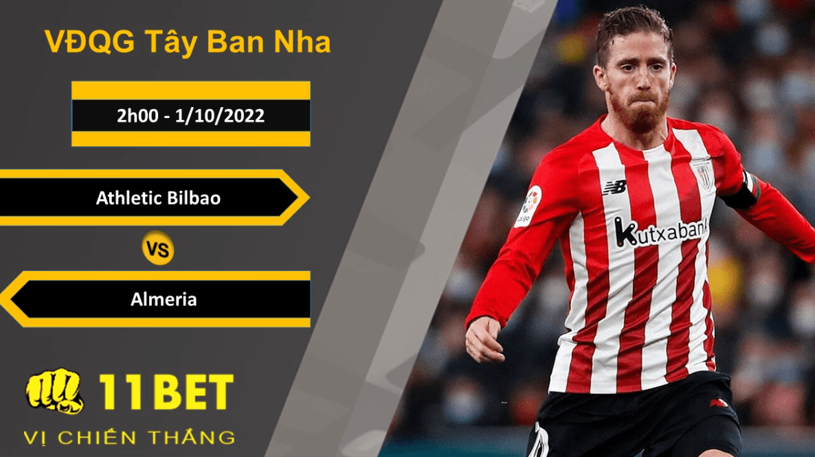 11BET Soi kèo Athletic Bilbao và Almeria, 2h00, 1/10/2022