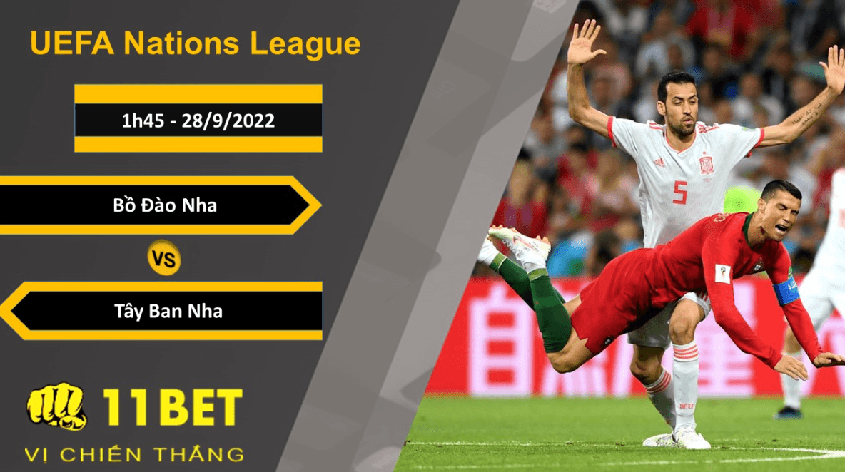 11BET Soi kèo Bồ Đào Nha vs Tây Ban Nha, 1h45, 28/9/2022