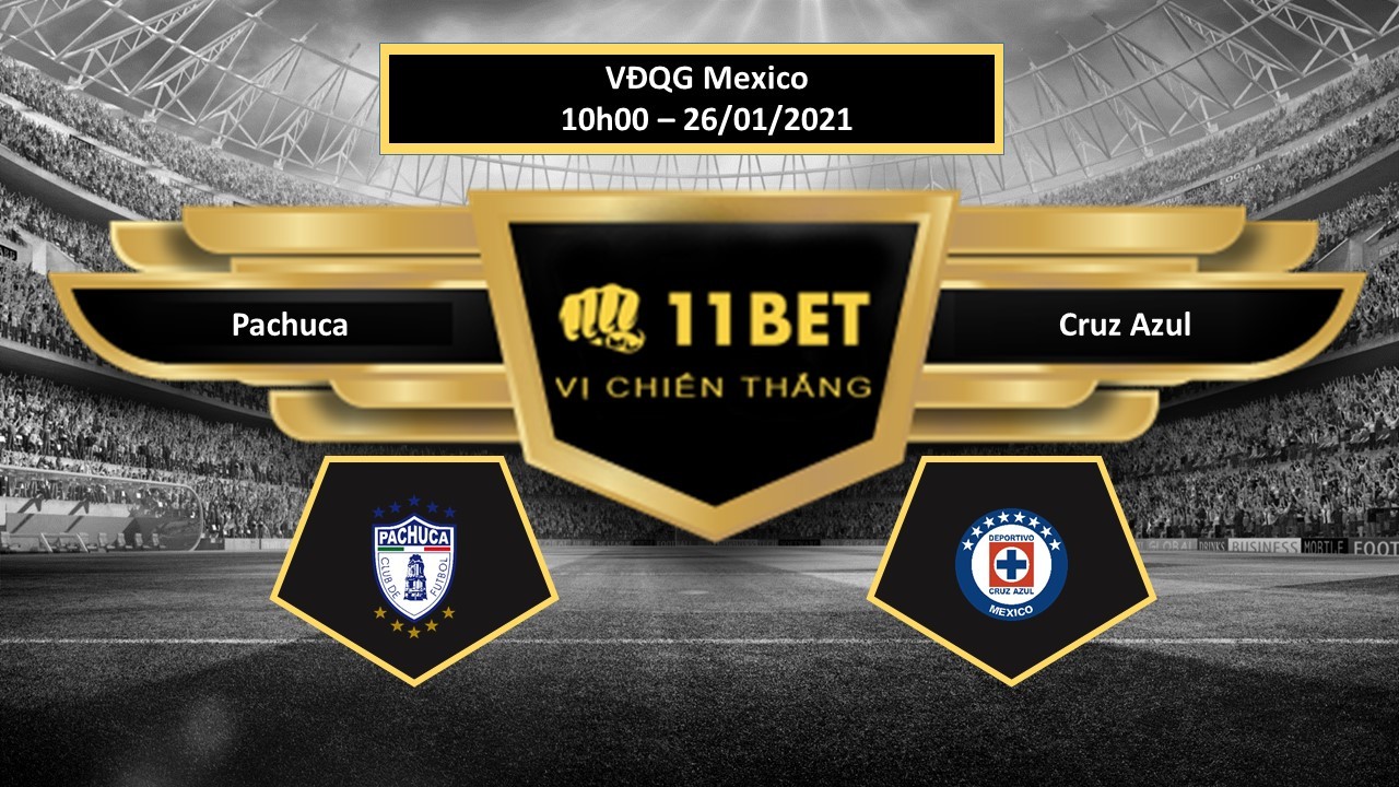 11BET Tip bóng đá Pachuca vs Cruz Azul ,  hôm nay 26/01/2021