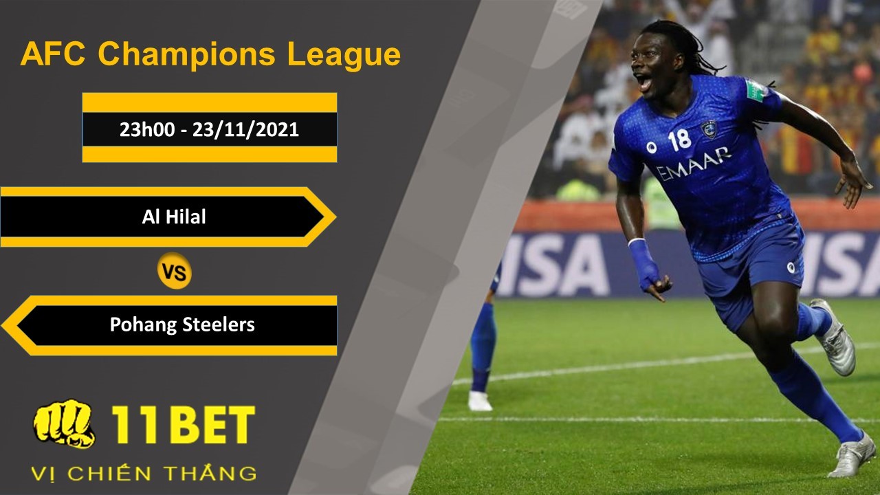 11BET Soi kèo Al Hilal vs Pohang Steelers, 23h00, 23/11/2021